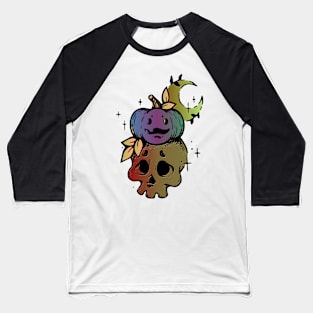 pumpkin skull Baseball T-Shirt
